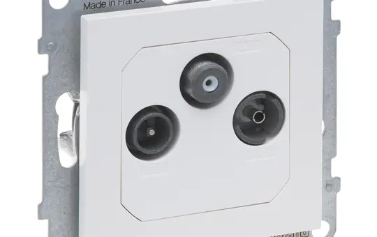 LEGRAND 765167 Antennendose SEANO 3-fach, Stich, 1,5 dB | ultraweiß