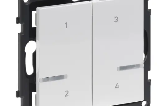 LEGRAND 765635 beschr. Tastsensor SEANO with Netatmo 4-fach, Szenarien | ultraweiß