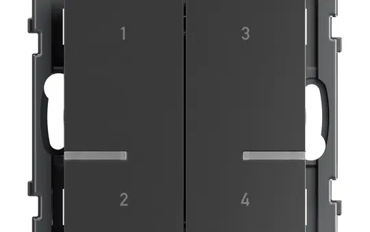 LEGRAND 765935 beschr. Tastsensor SEANO with Netatmo 4-fach, Szenarien | anthrazit