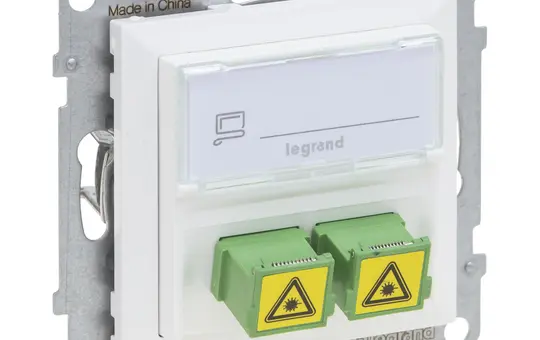 LEGRAND 765189 Glasfaser-Steckdose SEANO 2 Glasfaserkabel | ultraweiß