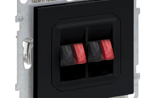 LEGRAND 765377 Lautsprecher-Anschlussdose SEANO 2-fach | schwarz lackiert