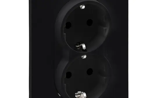 LEGRAND 765325 SCHUKO-Steckdose SEANO 2-fach | schwarz lackiert