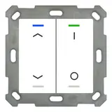 MDT BE-TAL55T2.C1 KNX-Tastsensor Light 55 m. Temperaturs. 2-fach, Pfeile, IO | reinweiß glänzend