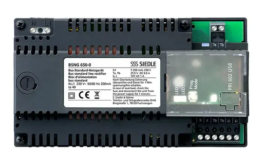 SIEDLE BSNG 650-0 Bus-Standard-Netzgerät für In-Home-Bus | schwarz