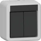 GIRA 310530 Wippschalter Aufputz IP44 Serienschalter | grau