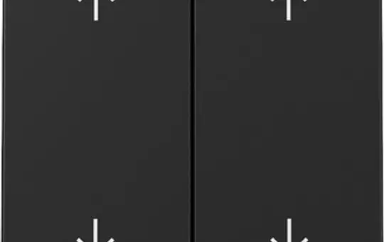 GIRA 3297005 Jalousiewippe System 55 2-fach, Mittelstellung | schwarz matt