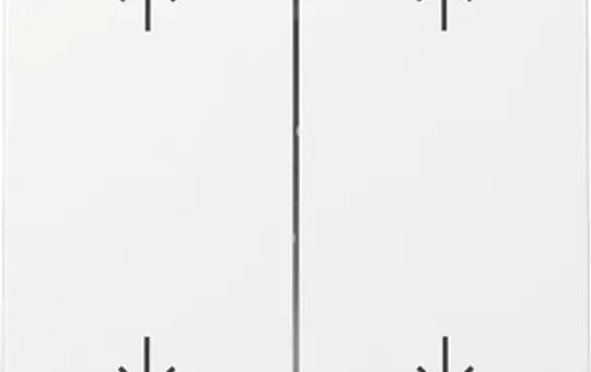 GIRA 329703 Jalousiewippe System 55 2-fach, Mittelstellung | reinweiß glänzend