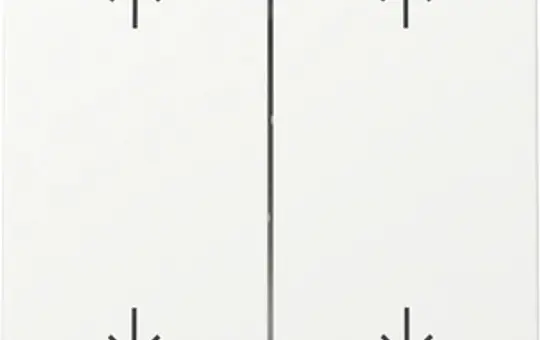 GIRA 329727 Jalousiewippe System 55 2-fach, Mittelstellung | reinweiß matt