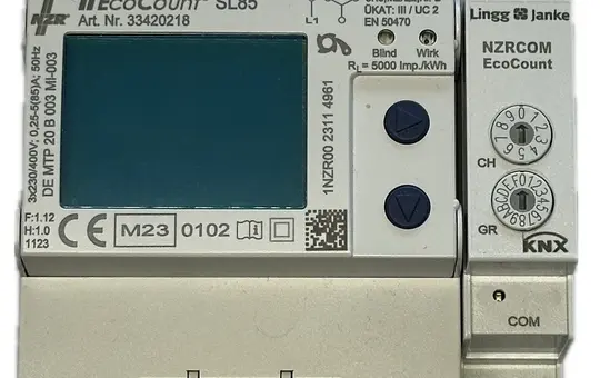 LINGG&JANKE 87758SEC KNX Elektrozähler NZR Superior 3-phasig, Wandlermessung, 5 TE