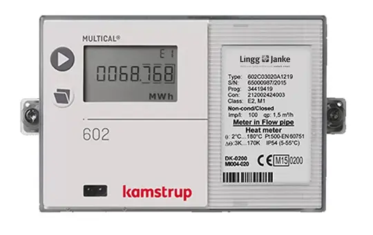 LINGG&JANKE 84418SEC KNX-Wärmemengenzähler Kamstrup Multical 603 Solar, DN25, Gewinde, 3,5 m³/h | 260 mm