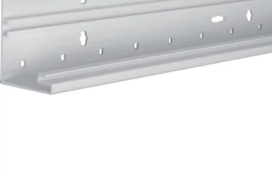 HAGER BR6510017035 tehalit Brüstungskanal-Unterteil 80 mm, Kunststoff | lichtgrau | 65x100 mm