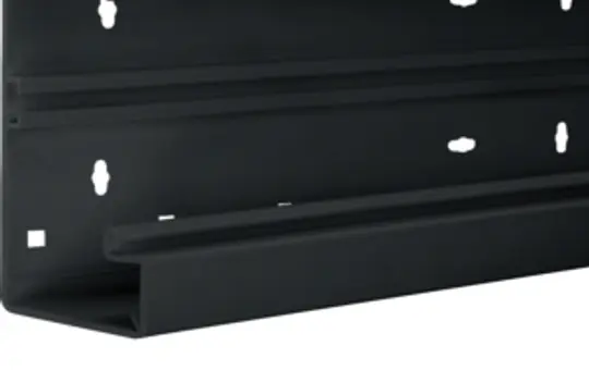 HAGER BR6513019011 tehalit Brüstungskanal-Unterteil 80 mm, Kunststoff | graphitschwarz | 65x130 mm