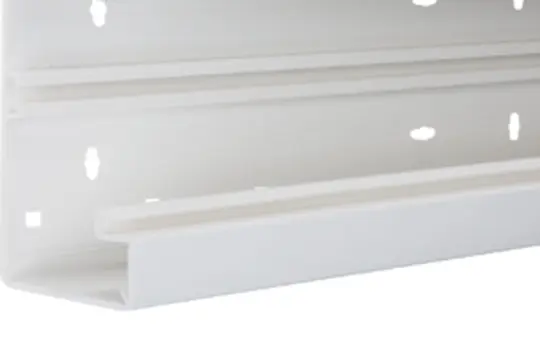 HAGER BR6513019016 tehalit Brüstungskanal-Unterteil 80 mm, Kunststoff | verkehrsweiß | 65x130 mm