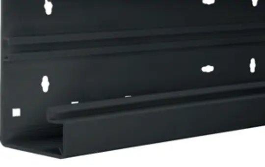 HAGER BR6517019011 tehalit Brüstungskanal-Unterteil 80 mm, Kunststoff | graphitschwarz | 65x170 mm