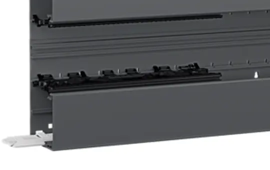 HAGER BRN6521019011 tehalit Brüstungskanal-Unterteil 80 mm, Kunststoff, 3-Kammer-System | graphitschwarz | 65x210 mm