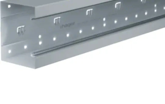 HAGER BRS1001301VERZ tehalit Brüstungskanal-Unterteil 80 mm, Stahlblech | verzinkt | 100x130 mm