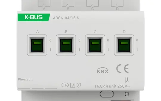 GVS ARSA-04/16.S KNX Schaltaktor 4-fach, 16A, KNX-Secure
