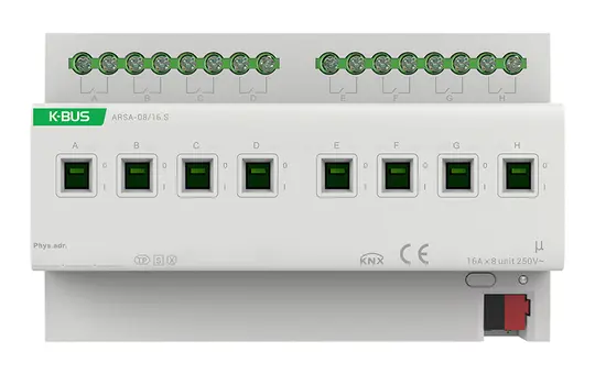 GVS ARSA-08/16.S KNX Schaltaktor 8-fach, 16A, KNX-Secure