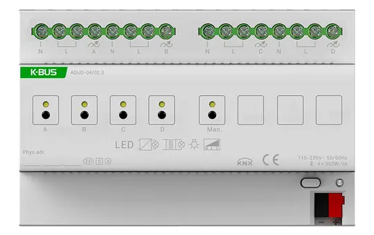 GVS ADUD-04/02.3 KNX Universal-Dimmaktor 4-fach, KNX-Secure