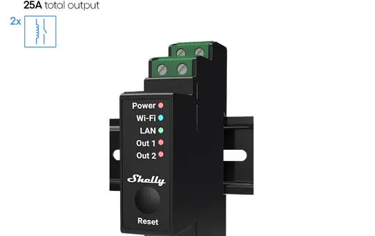 SHELLY Pro 2PM Schaltaktor 2-Kanal