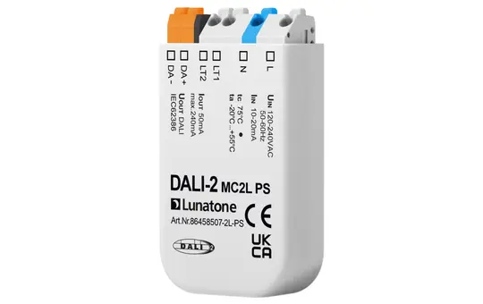 LUNATONE 86458507-2L-PS DALI-Steuermodul 2-fach, integrierte Busversorgung 50 mA