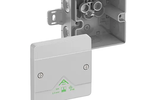SPELSBERG Abox 025 AB-L Abzweigkasten ohne Klemmen mit außenliegende Befestigungsstellen | grau | 2,5 mm²