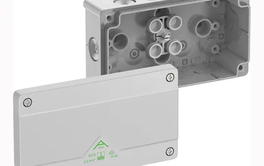 SPELSBERG Abox 025/2-L Abzweigkasten ohne Klemmen doppelt | grau | 2,5 mm²