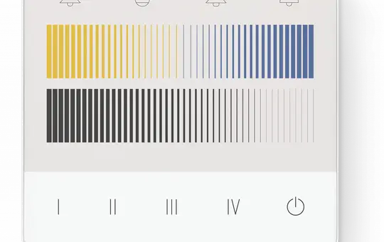 LUNATONE 24035290-G11A DALI-2 Touchpanel 04 4 Szenen, 4 Gruppen, TW (Dimmen)