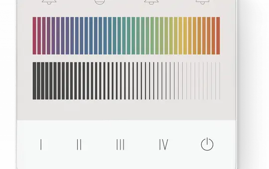 LUNATONE 24035290-G13A DALI-2 Touchpanel 04 4 Szenen, 4 Gruppen, RGB (Dimmen)