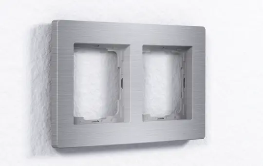 ENERTEX 1178-02-al Abdeckrahmen 2-fach | alu gebürstet