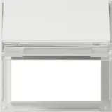 GIRA 068066 Adapterrahmen TX_44 Schriftfeld, Klappdeckel | reinweiß