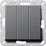 GIRA 283028 Wippschalter System 55 Ausschalter, 3-polig, GB | anthrazit