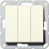 GIRA 283001 Wippschalter System 55 Ausschalter, 3-polig, GB | cremeweiß glänzend