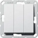 GIRA 283026 Wippschalter System 55 Ausschalter, 3-polig, GB | farbe alu