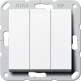 GIRA 283003 Wippschalter System 55 Ausschalter, 3-polig, GB | reinweiß glänzend