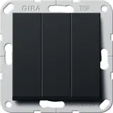 GIRA 2830005 Wippschalter System 55 Ausschalter, 3-polig, GB | schwarz matt