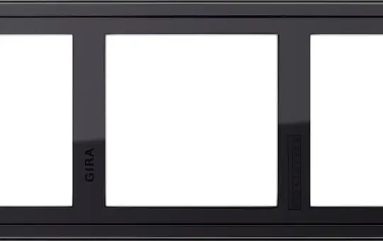 GIRA 131305 Montageadapter für Abdeckrahmen E2 3-fach | schwarz glänzend
