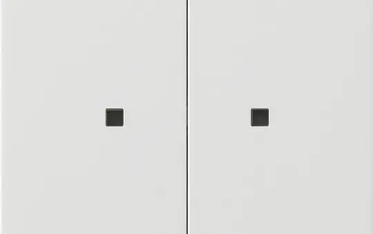 GIRA 5492112 eNet Funk Bedienaufsatz Flächenschalter 2-fach, Pfeile | reinweiß glänzend