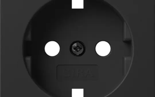 GIRA 4920005 Abdeckung SCHUKO-Steckdose System 55 1-fach | schwarz matt