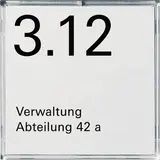 GIRA 107100 Türschild System 55 1-fach | reinweiß glänzend