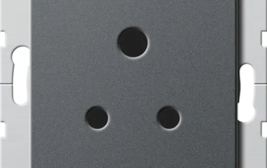 GIRA 277228 internationale Round Pin 5 Steckdose System 55 GB, Berührungsschutz | anthrazit