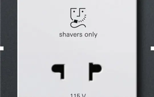 GIRA 282003 Rasiersteckdose System 55 2-fach, ohne Mittelsteg | reinweiß glänzend