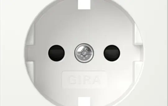 GIRA 492303 beschr. Abdeckung SCHUKO-Steckdose System 55 1-fach | reinweiß glänzend