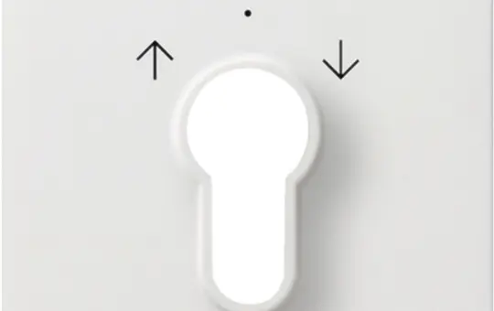 GIRA 0664112 Schlüsselschalter-Abdeckung System 55 Pfeile, für Schlüsseltaster | reinweiß glänzend