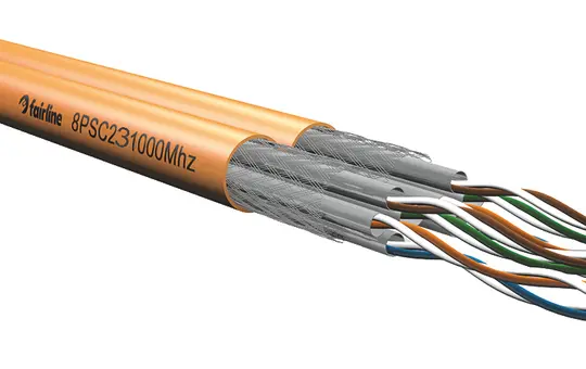 ELMAT 11384022-002 Datenleitung Cat.7 S/FTP 1000 Mhz duplex Ring 100 m | orange | Ø 7,5 x 15,3 mm