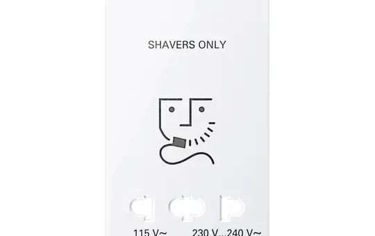 MERTEN 213619 Zentralplatte für Rasiersteckdose System M Standard | polarweiß glänzend