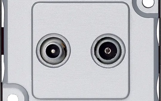 MERTEN 299460 BK-/Sat-Antennenstichdose PANZER 2-fach | mattsilber