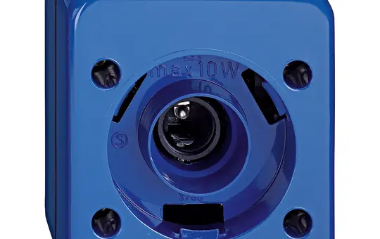 MERTEN 378075 Lichtsignal Aufputz SCHLAGFEST E14 | blau
