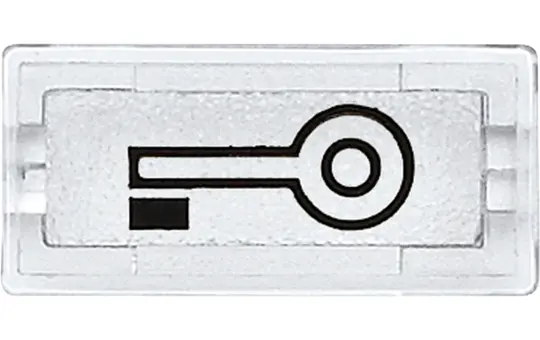 MERTEN 395769 Symbol, rechteckig Schlüssel | glasklar