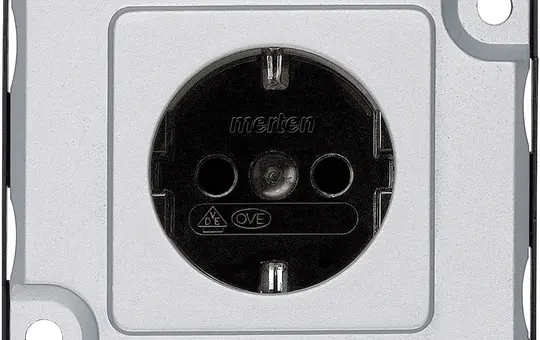 MERTEN MEG2300-7060 SCHUKO-Steckdose PANZER Berührungsschutz | mattsilber